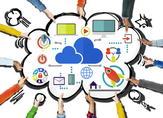 Volunteer Support Big Data Online Global Communication Concept