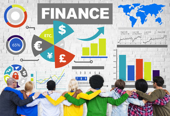 Finance Bar Graph Chart Investment Money Business Concept