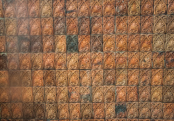 Brick wall pattern, traditional Thai design