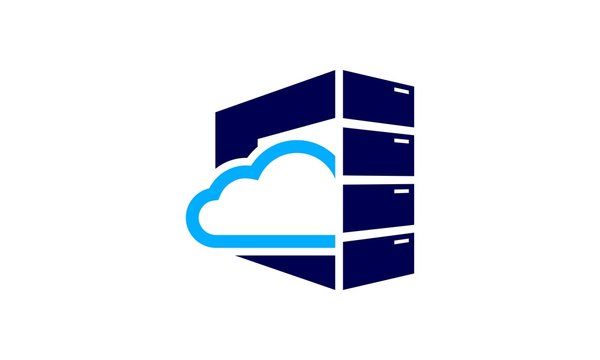 Cloud Server Logo Vector Design Template