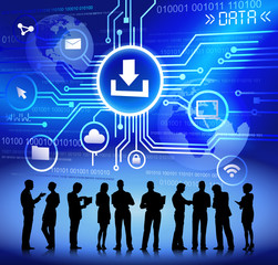 Vector of Business People Discussing about Network Issues