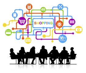 Group Business People Meeting Shopping Concept
