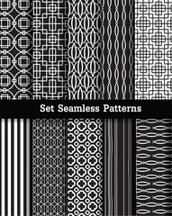 set retro seamless patterns.vector