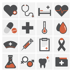 Vector of Health Hospital Flag Design Icons Symbol Concept