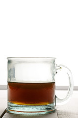 Back lit tea bottom left corner