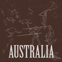 Australia  landmarks. Retro styled image