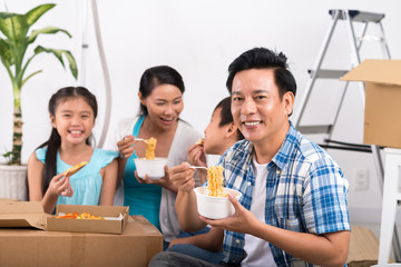 First meal in new house