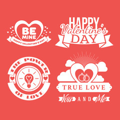 Valentine's day set of label, badges, stamp and design elements