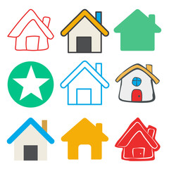 Vector of Homepage Website Icons Flat Design Concept