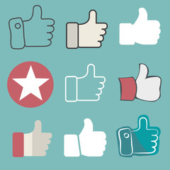 Vector of Social Networking Like Icons Global Communication Conc