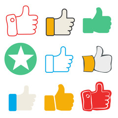 Vector of Social Networking Like Icons Global Communication Conc