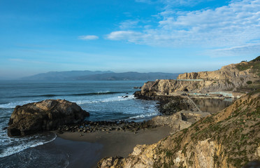 Fototapeta na wymiar The coast of Ocean Beach, San Francisco