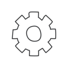 Vector of Flat Design Setting Setup Gear Icon Concept
