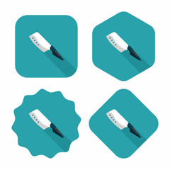 kitchenware knife flat icon with long shadow,eps10