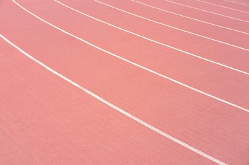 Athletic running track lanes