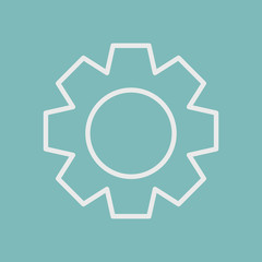 Vector of Flat Design Setting Setup Gear Icon Concept