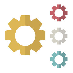 Vector of Flat Design Setting Setup Gear Icon Concept