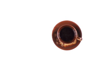 Cup of espresso coffee isolated on white