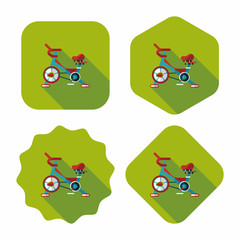 Exercise bike flat icon with long shadow,eps10