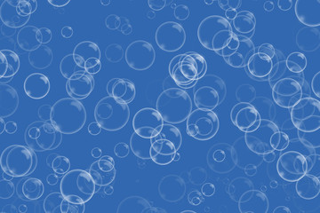 bubles on blue background