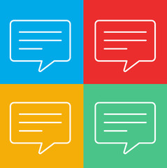 Vector Speech Bubble Communications Online Messaging Concept