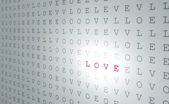Love wordseach puzzle