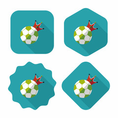 soccer ball flat icon with long shadow,eps10