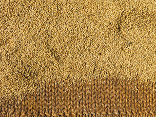 Brown rice drying