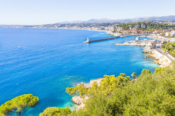 The coast of Nice, France