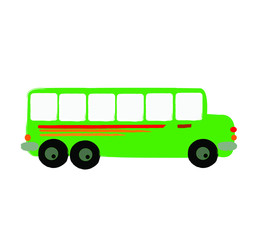 minimalistic illustration of a bus