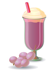 Grape fruit shake vector