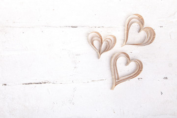 Heart-shaped cutout St Valentines hearts