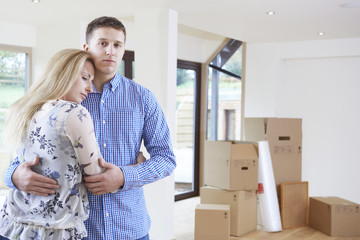 Young Couple Forced To Move Home Through Financial Problems