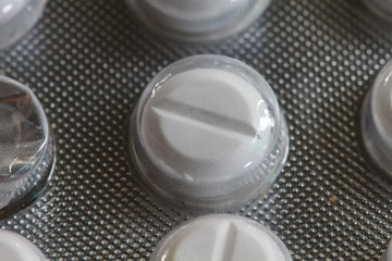 white Pills in blister pack