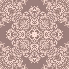 Seamless background with abstract ethnic pattern.