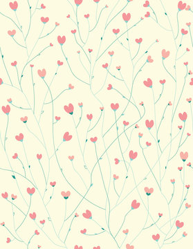 Vector seamless  pattern for Valentine's day design.