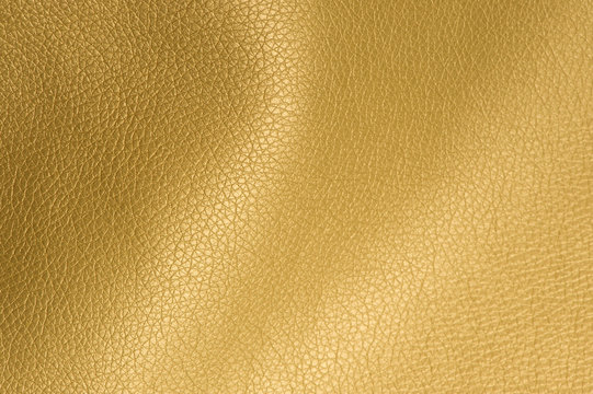 Golden Glossy Artificial Leather Background
