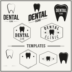 Vintage insignias and logotypes set.