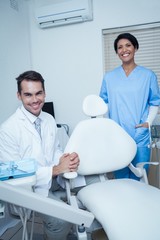 Obraz premium Portrait of smiling dentists