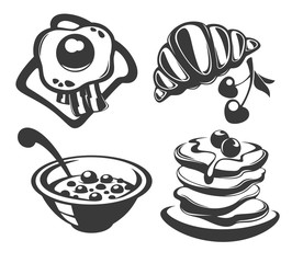 vector collection of traditional breakfast food