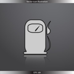 Vector fuel station web flat icon