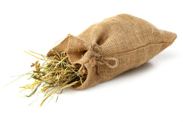 Bag with hay