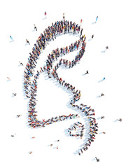 People in the form of a pregnant woman.