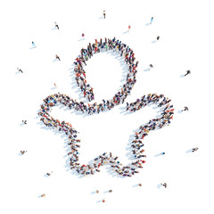 People in the shape of mans.