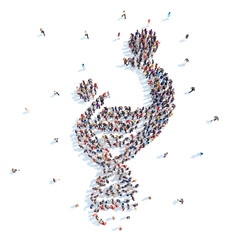 People in the form of an abstract symbol business.