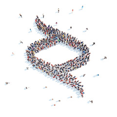 People in the form of an abstract symbol business.