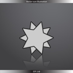 Vector star web flat icon