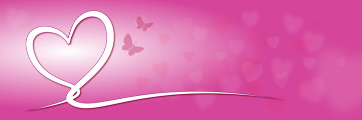 young love heartloop white / pink