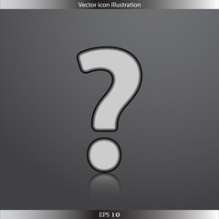 Vector question web flat icon