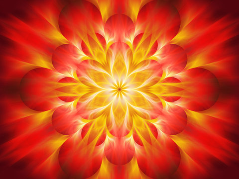 Fiery chakra flame